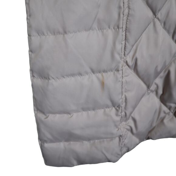 Kenneth Cole Reaction Womens Quilted Long Down Jacket Size Medium Cream Zip Up - Picture 6 of 11